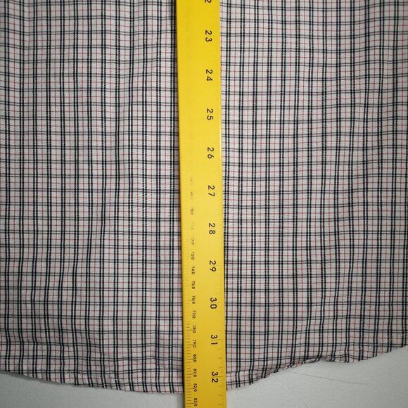 Wrangler Men's Size Large Black Red & White Plaid Button Front & Cuffs Shirt - Picture 11 of 11